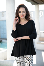 Load image into Gallery viewer, Reversible Bamboo Top with 3/4 Sleeves