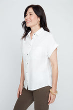 Load image into Gallery viewer, Short Sleeve Olive Green Button Down Shirt