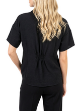 Load image into Gallery viewer, V-Neck Short Sleeve Top BLK
