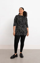 Load image into Gallery viewer, Sympli 3/4 Sleeve Nu Ideal Tunic- Animal Black