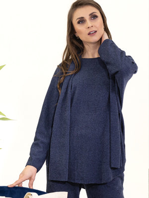 Top With Scarf Navy