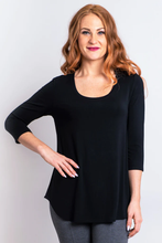 Load image into Gallery viewer, Jazz 3/4 Sleeve Top- Black
