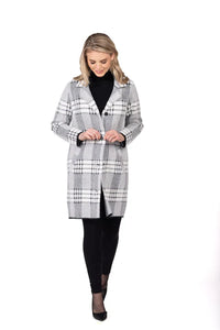 Long Sleeve Plaid Jacket