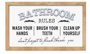 Bathroom Rules Sign