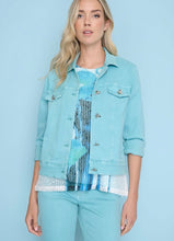 Load image into Gallery viewer, Flower Button Denim Jacket
