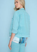 Load image into Gallery viewer, Flower Button Denim Jacket
