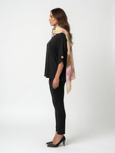Load image into Gallery viewer, Bamboo Round Neck Top With Buttons on Sleeve

