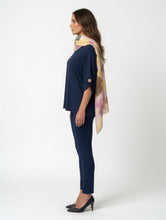 Load image into Gallery viewer, Bamboo Round Neck Top With Buttons on Sleeve
