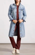 Load image into Gallery viewer, COTTON DENIM DUSTER WITH POCKETS-WASHEDBLUE
