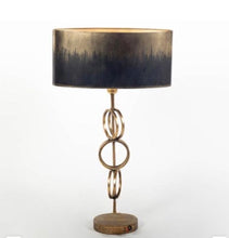Load image into Gallery viewer, Metal Antique Gold &amp; Black Shade &amp; Base Table Lamp
