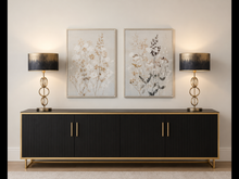Load image into Gallery viewer, Metal Antique Gold &amp; Black Shade &amp; Base Table Lamp
