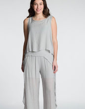 Load image into Gallery viewer, Sleeveless Round Neck Layered Tunic Top with Asymmetrical Hemline
