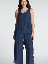 Load image into Gallery viewer, Sleeveless Round Neck Layered Tunic Top with Asymmetrical Hemline
