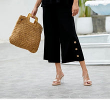 Load image into Gallery viewer, Wide Leg Gaucho Pant with Button
