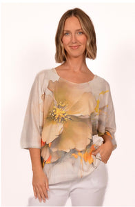 Dogwood Flower Fine Knit One Size Top