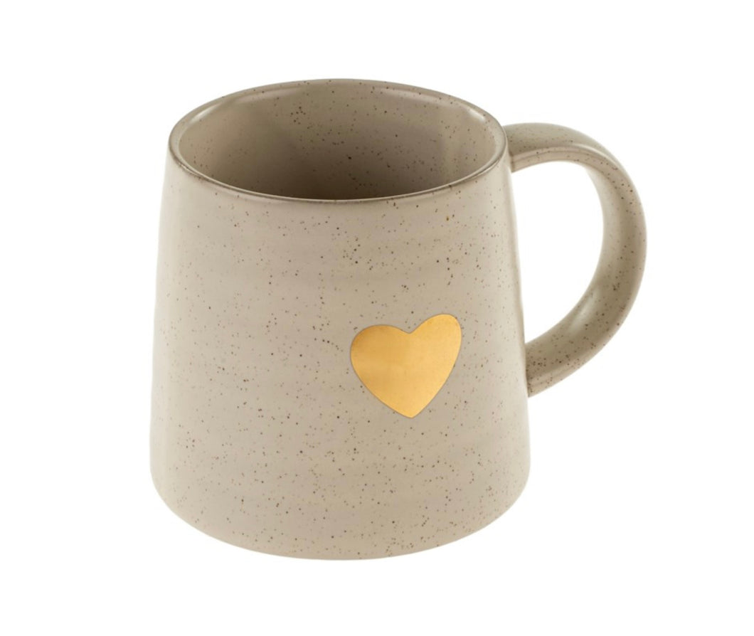 Gold Heart Mug