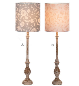 Vintage Floral Buffet Lamp