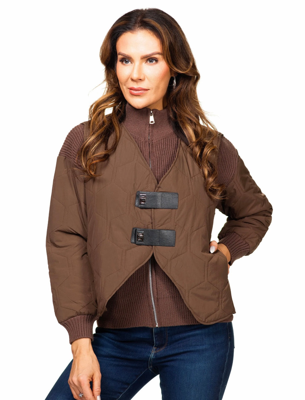 Jacket with Vest Overlay