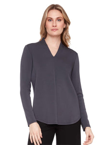 Butter Long Sleeve V Neck Top
