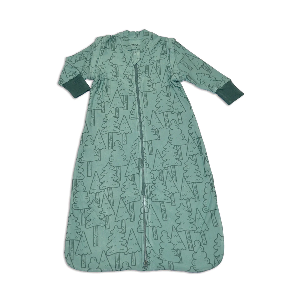 Bamboo Fleece Sleeping Sack w/Detachable Sleeves (Forest Print)