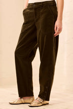 Load image into Gallery viewer, Corduroy Barrel Leg Ankle Pants- Basil
