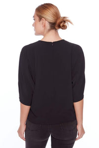 Solid Vegan Silk Vened T-Shirt