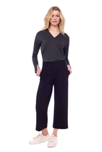 Load image into Gallery viewer, Solid Ponte Wide Leg Crop Pant
