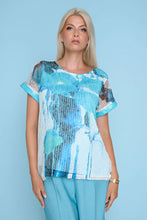 Load image into Gallery viewer, Contrast Cuff Printed Top
