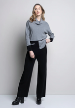 Load image into Gallery viewer, Cowl Neck Black Trim Top
