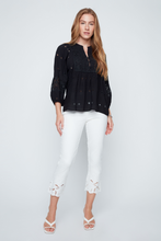 Load image into Gallery viewer, Black Eyelet Blouse
