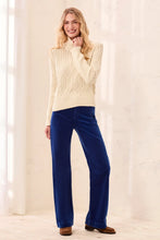 Load image into Gallery viewer, Cable Knit Mock Neck Special Wash Sweater

