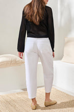 Load image into Gallery viewer, Audrey Mid Rise Girlfriend Barrel Crop Jeans-White
