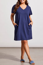 Load image into Gallery viewer, Flutter Sleeve Dress- Navy
