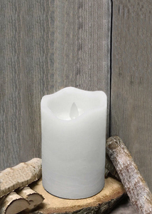 WHITE Pillar Candle LED- Asst sizes