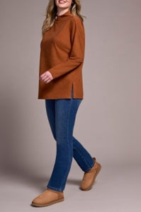 Funnel Neck Tunic w/Slits