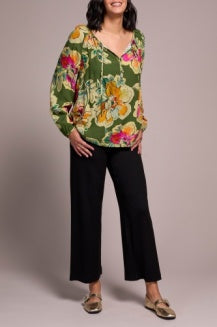 L/S Blouse w/Tie
