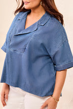 Load image into Gallery viewer, Flowy Pop-Over Shirt
