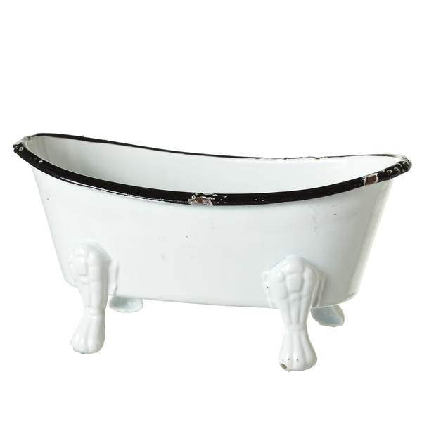 Black White Enamel Mini Bathtub Silk Degrees