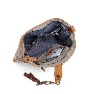 Canvas Shoulder Bag- Grey