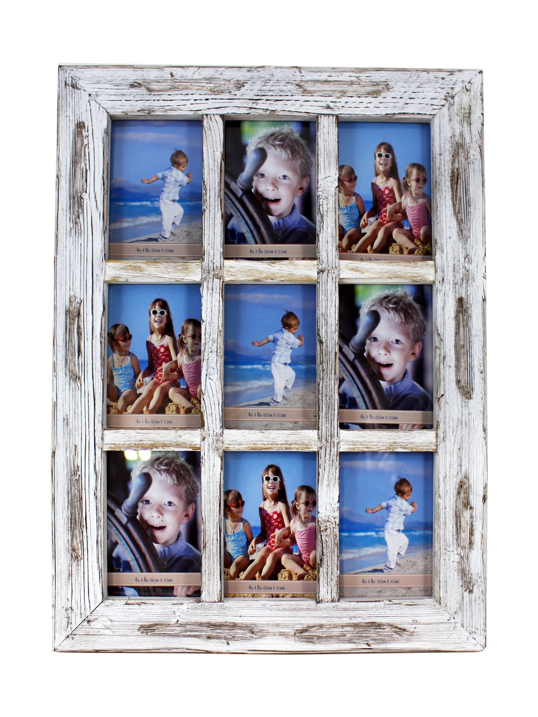 Light Rustic 4x6 Collage 9 Picture Frame