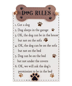 Wall Plaque- Dog Rules