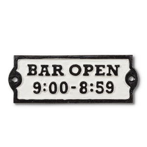 Rectangle “Bar Open” Sign