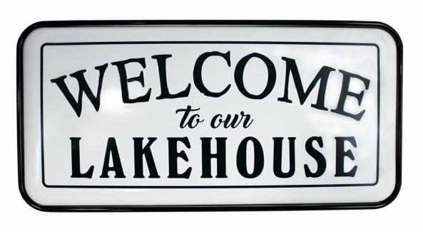 Welcome to Our Lake House Metal Sign