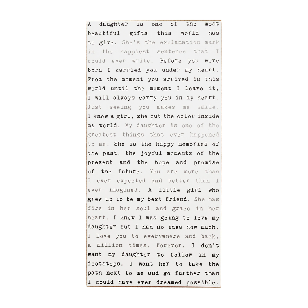Plaque- Daughter