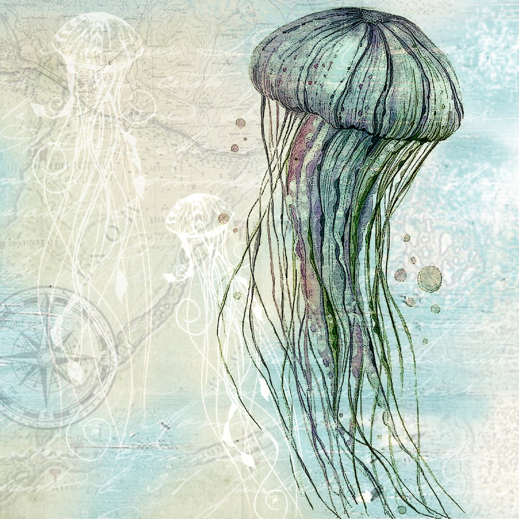Coaster- Jellyfish Marble
