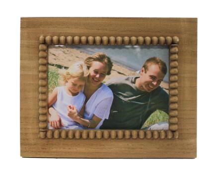Wood and Beaded Picture Frame