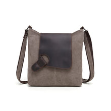 Load image into Gallery viewer, Canvas Tote Bag with Leather Trim- Assorted Colours
