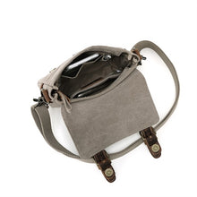 Load image into Gallery viewer, Canvas Purse with Leather Buckles
