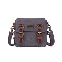 Load image into Gallery viewer, Canvas Purse with Leather Buckles

