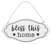 Load image into Gallery viewer, Home Text with House &amp; Heart Wall Sign- Assorted
